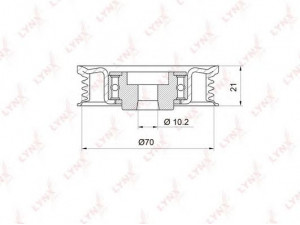 LYNXauto PB-5012 įtempiklio skriemulys, V formos rumbuotas diržas
MD303884, MD359746