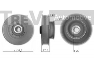 TREVI AUTOMOTIVE PC1205 skriemulys, alkūninis velenas 
 Diržinė pavara -> Dirželio skriemulys
1141497, 2S6G6B321AA