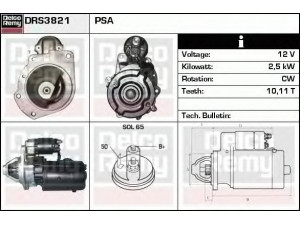 DELCO REMY DRS3821 starteris 
 Elektros įranga -> Starterio sistema -> Starteris
555840, 558040, 580240, 580289