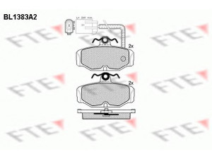 FTE BL1383A2 stabdžių trinkelių rinkinys, diskinis stabdys 
 Techninės priežiūros dalys -> Papildomas remontas
1666624, 6485895