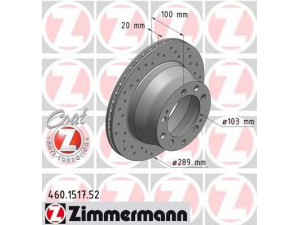 ZIMMERMANN 460.1517.52 stabdžių diskas 
 Dviratė transporto priemonės -> Stabdžių sistema -> Stabdžių diskai / priedai
944 352 041 03