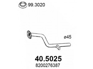 ASSO 40.5025 išleidimo kolektorius 
 Išmetimo sistema -> Išmetimo vamzdžiai
8200276387, 8200378436, 8200654177