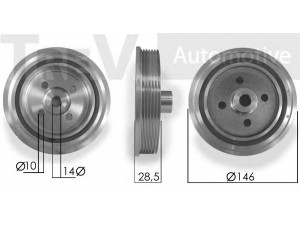 TREVI AUTOMOTIVE PC1119 skriemulys, alkūninis velenas 
 Diržinė pavara -> Dirželio skriemulys
1131911, 1198049, 1339469, 1S4Q6B319BD