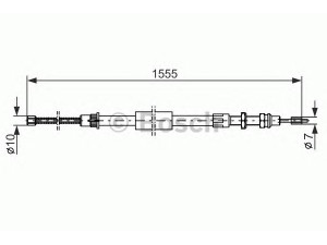 BOSCH 1 987 477 452 trosas, stovėjimo stabdys 
 Stabdžių sistema -> Valdymo svirtys/trosai
4834 80, 4834 80, 4834 80