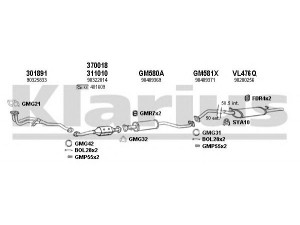 KLARIUS 391563U išmetimo sistema 
 Išmetimo sistema -> Išmetimo sistema, visa