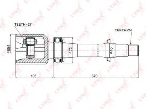 LYNXauto CI-3716 jungčių komplektas, kardaninis velenas
43030-33050, 43030-33051
