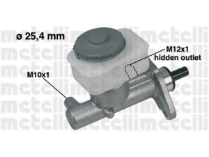 METELLI 05-0321 pagrindinis cilindras, stabdžiai 
 Stabdžių sistema -> Pagrindinis stabdžių cilindras
46100-SD4-802