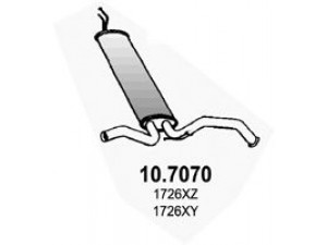 ASSO 10.7070 galinis duslintuvas 
 Išmetimo sistema -> Duslintuvas
1726XY, 1726XZ, 1730FP, 1730H0