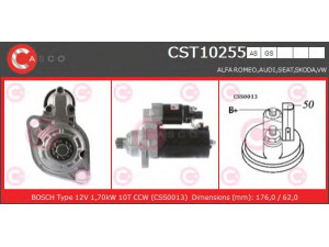 CASCO CST10255GS starteris 
 Elektros įranga -> Starterio sistema -> Starteris
02M911023N, 02M911023NX, 02M911023P