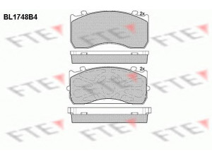 FTE BL1748B4 stabdžių trinkelių rinkinys, diskinis stabdys 
 Techninės priežiūros dalys -> Papildomas remontas
000 421 10 10, 000 421 12 10, 001 421 05 10