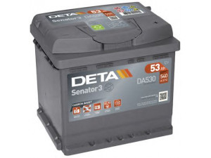 DETA DA530 starterio akumuliatorius; starterio akumuliatorius 
 Elektros įranga -> Akumuliatorius
606777030, 77 11 355 484, 8200377257