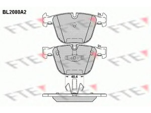 FTE BL2080A2 stabdžių trinkelių rinkinys, diskinis stabdys 
 Techninės priežiūros dalys -> Papildomas remontas
34 21 6 775 342, 34 21 6 790 966