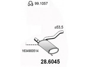 ASSO 28.6045 vidurinis duslintuvas 
 Išmetimo sistema -> Duslintuvas
1634900514