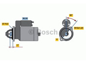 BOSCH 0 986 020 541 starteris 
 Elektros įranga -> Starterio sistema -> Starteris
28100 21020, 28100 21050