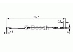 BOSCH 1 987 477 880 trosas, stovėjimo stabdys 
 Stabdžių sistema -> Valdymo svirtys/trosai
904 420 04 85, A 904 420 04 85