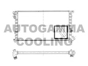 AUTOGAMMA 100158 radiatorius, variklio aušinimas