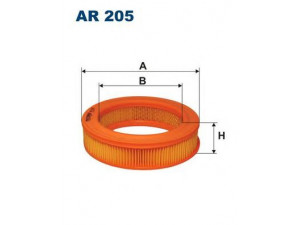 FILTRON AR205 oro filtras 
 Techninės priežiūros dalys -> Techninės priežiūros intervalai
123, IIM123, 1504387, 5008717, 711F9601AB