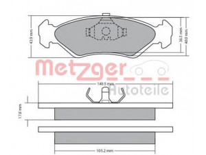 METZGER 1170181 stabdžių trinkelių rinkinys, diskinis stabdys 
 Techninės priežiūros dalys -> Papildomas remontas
1013843, 5025048, 5025929, 6162190