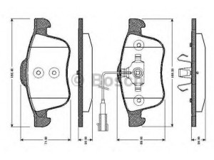 BOSCH 0 986 TB3 031 stabdžių trinkelių rinkinys, diskinis stabdys 
 Techninės priežiūros dalys -> Papildomas remontas
77363599, 77364587