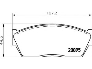HELLA 8DB 355 006-111 stabdžių trinkelių rinkinys, diskinis stabdys 
 Techninės priežiūros dalys -> Papildomas remontas
45022SAO680