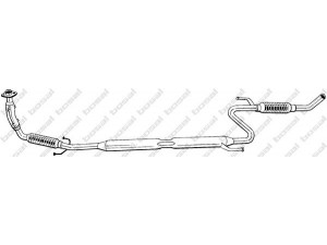 BOSAL 292-603 priekinis duslintuvas 
 Išmetimo sistema -> Duslintuvas
17410-64060, 17410-64064