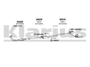 KLARIUS 790020E išmetimo sistema 
 Išmetimo sistema -> Išmetimo sistema, visa