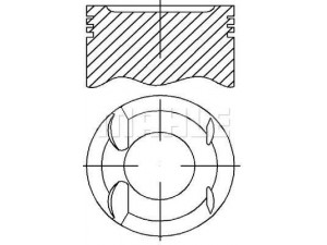 MAHLE ORIGINAL S25330 stūmoklis 
 Variklis -> Cilindrai/stūmokliai