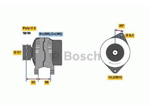 BOSCH 0 986 038 750 kintamosios srovės generatorius 
 Elektros įranga -> Kint. sr. generatorius/dalys -> Kintamosios srovės generatorius
5705 E4, 5705 F5, 5705 F6, 5705 H5