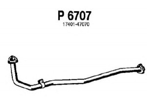 FENNO P6707 išleidimo kolektorius 
 Išmetimo sistema -> Išmetimo vamzdžiai
17401-47070