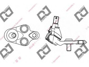 DJ PARTS DB1004 atramos/vairo trauklė 
 Ašies montavimas/vairavimo mechanizmas/ratai -> Sujungimai -> Atramos/vairo trauklė
43340-19015, 43340-19016, 4334019015