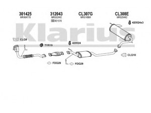KLARIUS 210279U išmetimo sistema 
 Išmetimo sistema -> Išmetimo sistema, visa