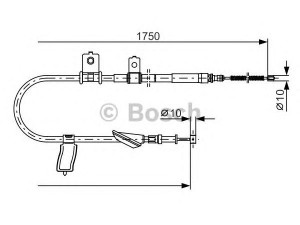 BOSCH 1 987 482 351 trosas, stovėjimo stabdys 
 Stabdžių sistema -> Valdymo svirtys/trosai
26051 AG000