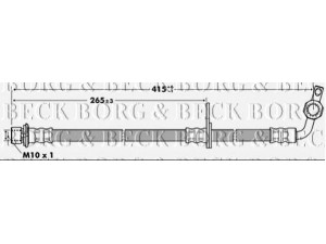 BORG & BECK BBH7280 stabdžių žarnelė 
 Stabdžių sistema -> Stabdžių žarnelės
90947-02F28, 9094702A21, 9094702F28