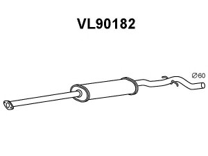 VENEPORTE VL90182 vidurinis duslintuvas 
 Išmetimo sistema -> Duslintuvas
8624765, 9404420, 9492257