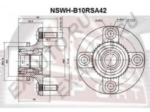 ASVA NSWH-B10RSA42 rato stebulė 
 Ašies montavimas/vairavimo mechanizmas/ratai -> Rato stebulė/montavimas -> Rato stebulė
43202-95F0B