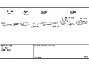 FENNO FI903 išmetimo sistema 
 Išmetimo sistema -> Išmetimo sistema, visa