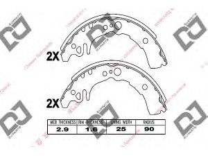 DJ PARTS BS1060 stabdžių trinkelių komplektas 
 Techninės priežiūros dalys -> Papildomas remontas
0449552010, 0449559010