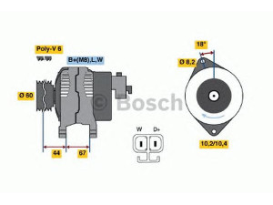 BOSCH 0 986 043 981 kintamosios srovės generatorius 
 Elektros įranga -> Kint. sr. generatorius/dalys -> Kintamosios srovės generatorius
31100-PLZ-D00, 8-97189-113-0, 8-97189-113-3