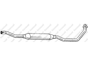BOSAL 283-991 vidurinis duslintuvas 
 Išmetimo sistema -> Duslintuvas
71 747 381, 14250-79J01H02, 14250-80J21