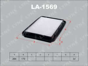 LYNXauto LA-1569 oro filtras 
 Filtrai -> Oro filtras
AY120-SU006, 13780-80GA0, 13780-80GA0-000