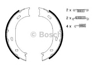 BOSCH 0 986 487 610 stabdžių trinkelių komplektas, stovėjimo stabdis 
 Stabdžių sistema -> Rankinis stabdys
002 420 58 20, 003 420 14 20, 901 420 01 20