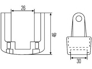 HELLA 8HG 990 263-001 pagrindas, darbinė šviesa