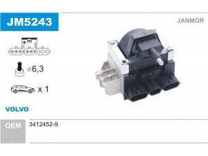 JANMOR JM5243 ritė, uždegimas 
 Kibirkšties / kaitinamasis uždegimas -> Uždegimo ritė
3412452-9