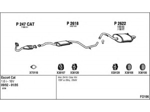 FENNO FO106 išmetimo sistema 
 Išmetimo sistema -> Išmetimo sistema, visa