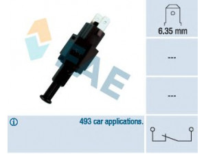 FAE 24310 stabdžių žibinto jungiklis 
 Stabdžių sistema -> Stabdžių žibinto jungiklis
1239433, 1240591, XKB100080, 90196375