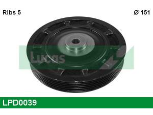 LUCAS ENGINE DRIVE LPD0039 skriemulys, alkūninis velenas 
 Diržinė pavara -> Dirželio skriemulys
4413748, 4413749, 4414115, 4414116