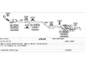 MTS C380025002821 išmetimo sistema 
 Išmetimo sistema -> Išmetimo sistema, visa