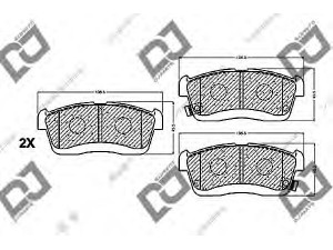 DJ PARTS BP1228 stabdžių trinkelių rinkinys, diskinis stabdys 
 Techninės priežiūros dalys -> Papildomas remontas
04491-B1010, 04491B1010