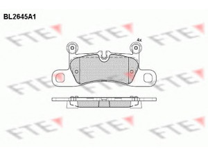 FTE BL2645A1 stabdžių trinkelių rinkinys, diskinis stabdys 
 Techninės priežiūros dalys -> Papildomas remontas
958 352 939 00, 7P0 698 451