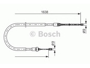 BOSCH 1 987 477 586 trosas, stovėjimo stabdys 
 Stabdžių sistema -> Valdymo svirtys/trosai
4745 N4